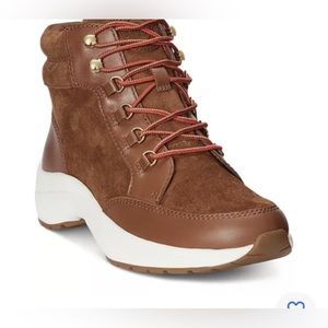 LAUREN RALPH LAUREN Women's Rylee Lace-Up High-Top Hiker Sneakers sz 8.5